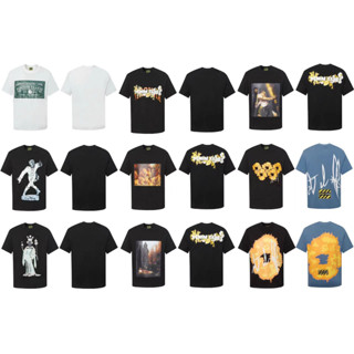 2023SS Novas Equipes Offset DENIM TEARS Trendy Algodão Vintage Pintura A Óleo Impressão Casal De Rua Alta Solto Casual Camiseta De Manga Curta Tendência