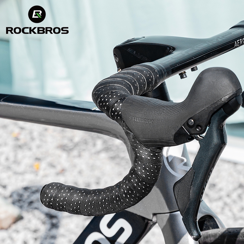 ROCKBROS Guidão De Bicicleta De Estrada Antiderrapante Manípulos De Curva Silicone Equipamento De Absorção De Choque Resistente Ao Desgaste