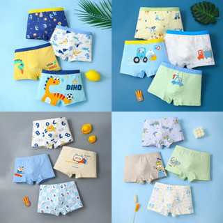 Cueca Infantil 4 Peças Cueca Infantil Boxer Meninos de Algodão Puro Cueca Infantil Boxer Infantil Grandes Cuecas Infantis Boxer Bebê Calções Infantis Meninos Estudantes