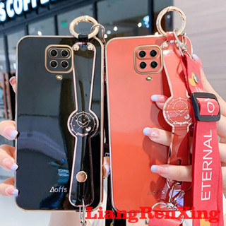 Capinha Caixa REDMI Nota 9S XIAOMI note 9 PRO Telefônica Softcase silicone Galvanizado À Prova De Choque Capa Protetora Do Pára-Choques Novo design Alças De Pulso Lanyard Para Meninas WDXGS01 CAPA