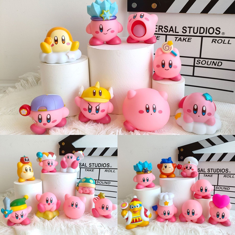 8Pcs/Set 4-8cm Japão Jogo Kirby's Dream Land Figura Kirby Waddle Dee King Dede Popstar Q Versão PVC Ação Modelo Brinquedos Doll Gifts em Oferta na Shopee