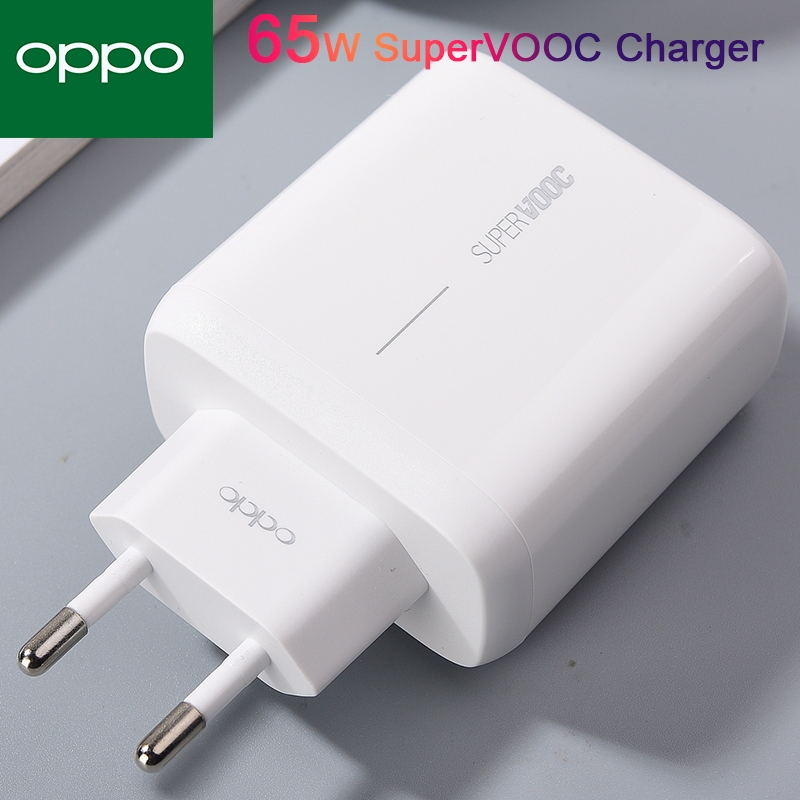 OPPO 65W EU Plug Supervooc 2.0 Adaptador De Carregador Rápido De Parede 1M 6.5A Tipo C Cabo De Carregamento Para Encontrar X2 X5 X3Pro Reno5 4 7 8 Pro