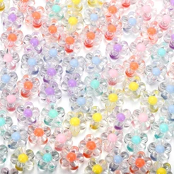 ST.KUNKKA 50 peças contas acrílicas transparentes contas de pétalas para fazer joias DIY colar de pulseira