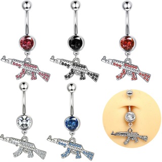 Anel De Barriga Com Diamante Botão Perfurada em Oferta na Shopee