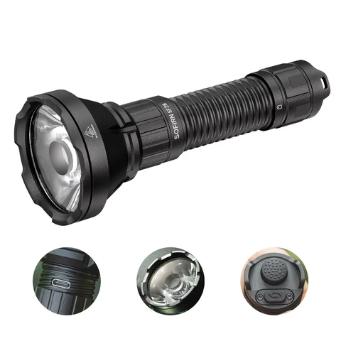 Lanterna Tática Sofirn SF26 Luz EDC Brilhante Recarregável Max 2000 Lumens , SFT40 Pequena LED Com Interruptor De Cauda