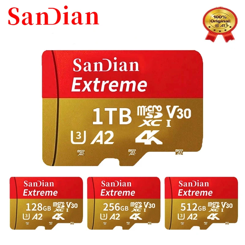 Cartão De Memória Original Classe10 Micro SD 1TB 512GB 256GB 128GB TF De Armazenamento De Alta Velocidade Para Computador De Mesa Telefônica Flash Card