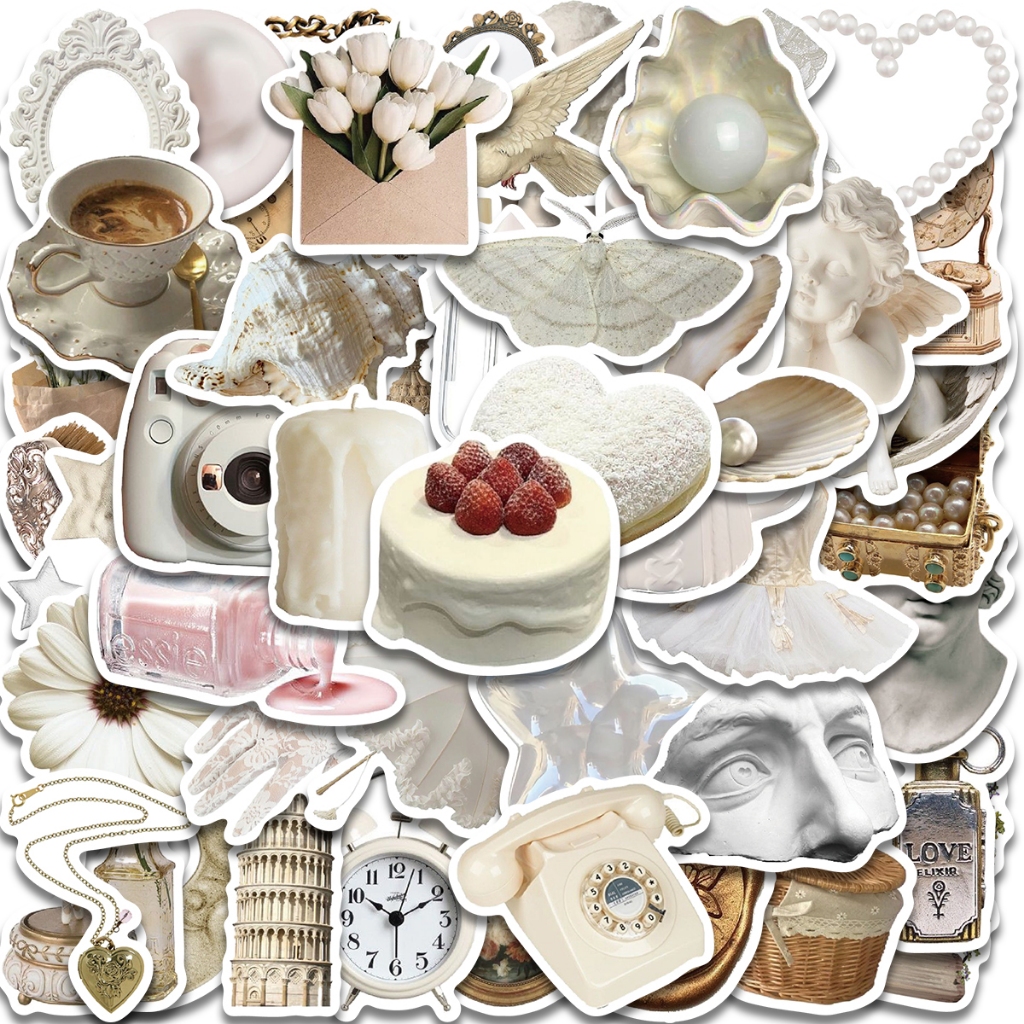 50 Unid . Adesivos Brancos E Suaves De Vento ins em Oferta na Shopee