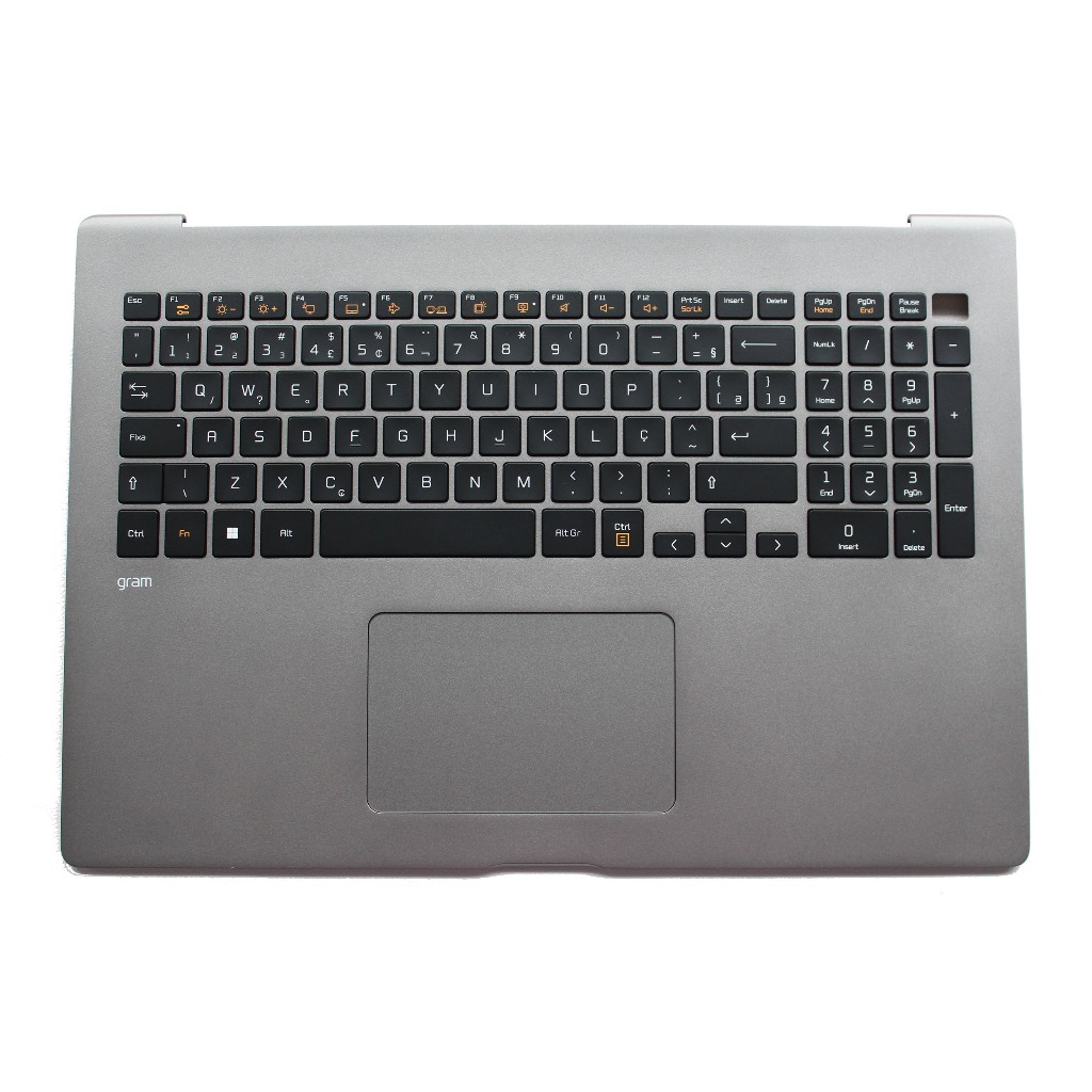 Novo Brasil Estojo Português Silver Gy Palm Rest Case Com Teclado Para Laptop LG Gram 17Z90N