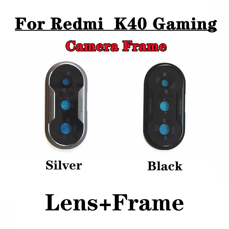 Para Xiaomi Redmi K40 Gaming Câmera Traseira Quadro Capa De Vidro Lente Peças Re