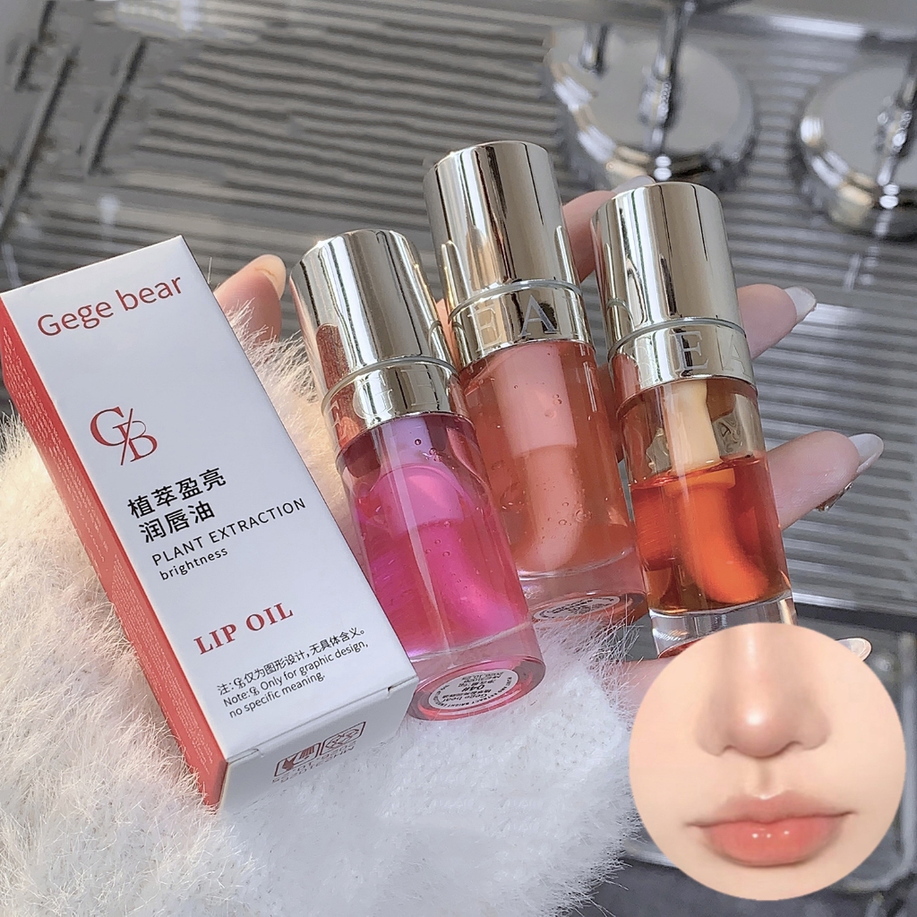 Gege bear Bright Óleo Labial/Hidratante Maquiagem Duradoura/Brilho Colorido/Bálsamo