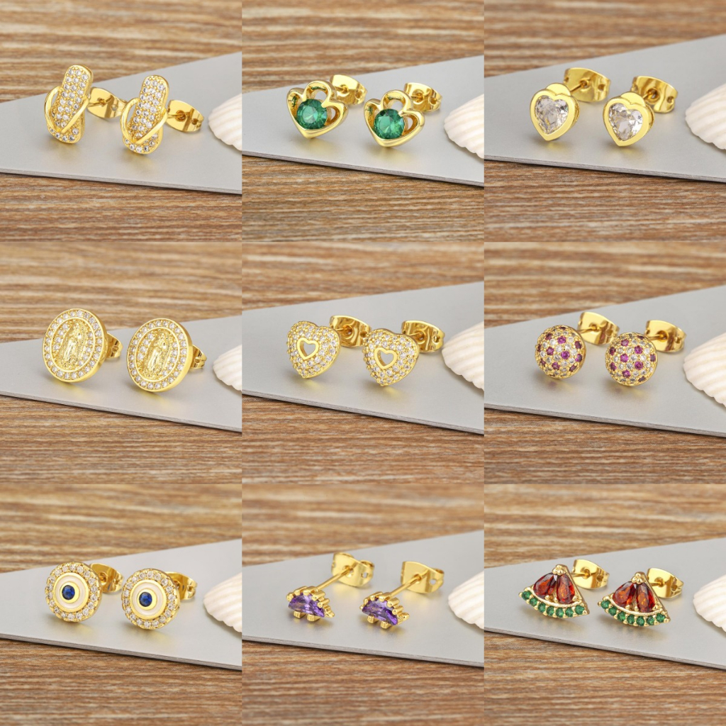 Exquisito Multicolor Crystal Zircon Brincos De Pérola Em Forma De Coração Para Banquetes De Casamento Femininos Acessórios Jóias Presentes em Oferta na Shopee