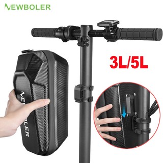 Newboler 3L/5L Saco De Bicicleta De Liberação Rápida À Prova D'água Com Concha Dura Elétrico Dobrável