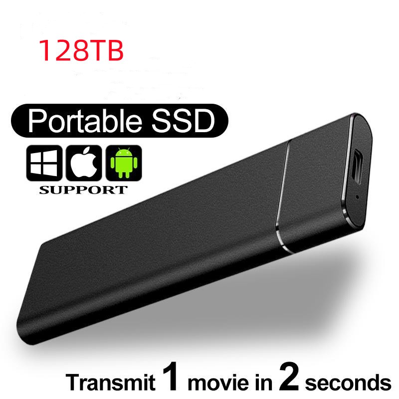 Novo Disco Rígido De Alta Velocidade 2TB 4TB 8TB 16TB 32TB 64TB 128TB SD Externo USB 3.1/Tipo C De Armazenamento Em Massa