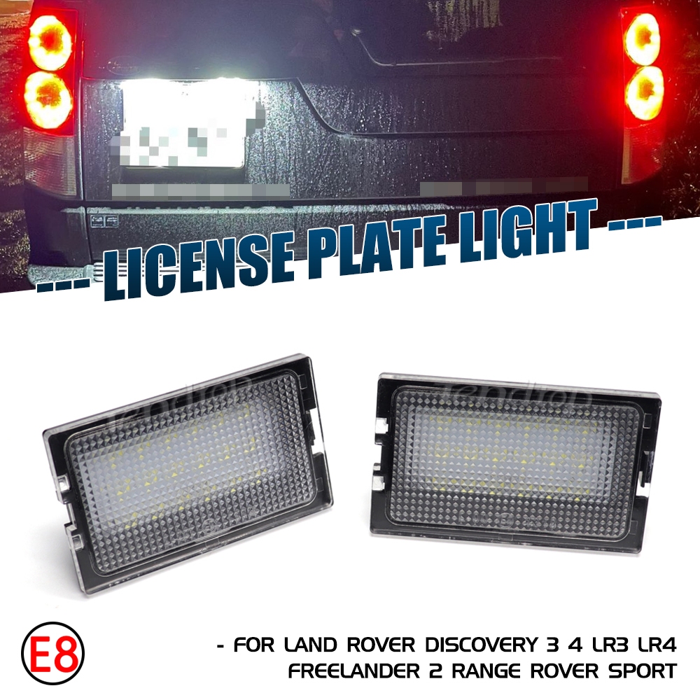 2 Pçs Luz Da Placa De Licença Lâmpadas Registro Do Carro Etiqueta Para Land Rover Discovery 3 LR3 LR4 4 Freelander 2 Ran