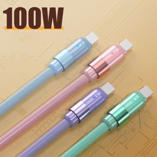 Cabo De Carregamento Flash De Cápsula Líquida Colorida De 100W Para Rápido De Dados De Telefone Móvel Tipo C Huawei 6A