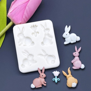Coelhinho Da Páscoa Flor De Silicone Molde Para Bolos De Chocolate Ferramentas Decoração De em Oferta na Shopee