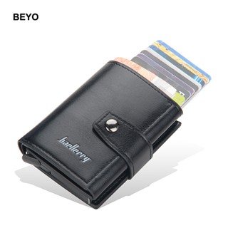 Porta-cartões ATM Para Masculina Carteira RFID De Metal