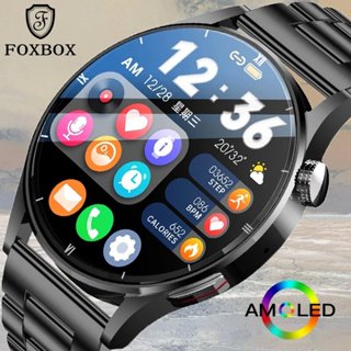 LIGE Relogio inteligente masculino tela AMOLED HD detecção de temperatura corporal Ai Smart Voice Sport à prova d