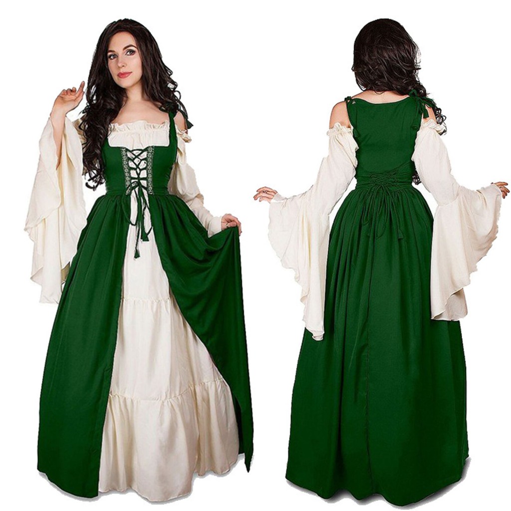5colores Vestido Medieval Mulher Cosplay Elegante Grécia Gothic