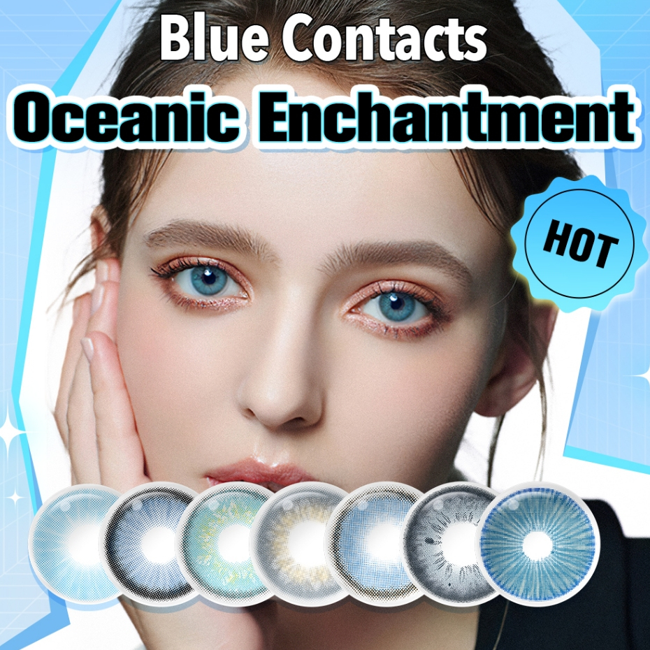 Lentes De Contato Coloridas Magister Maquiagem Macias Naturais Olhos Azuis Encanto Oceânico 1 Par em Oferta na Shopee