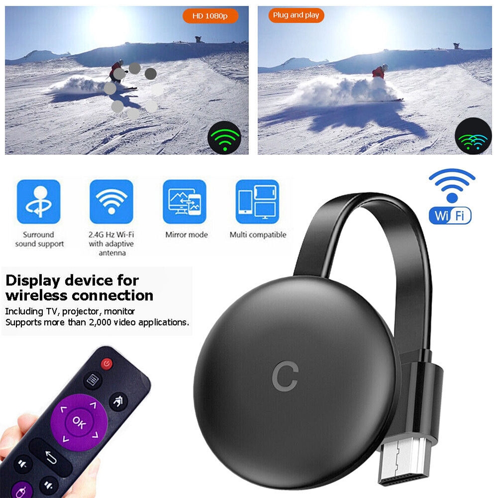 Novo Receptor De TV Sem Fio HDMI Dongle Dual Band Display Para Chromecast