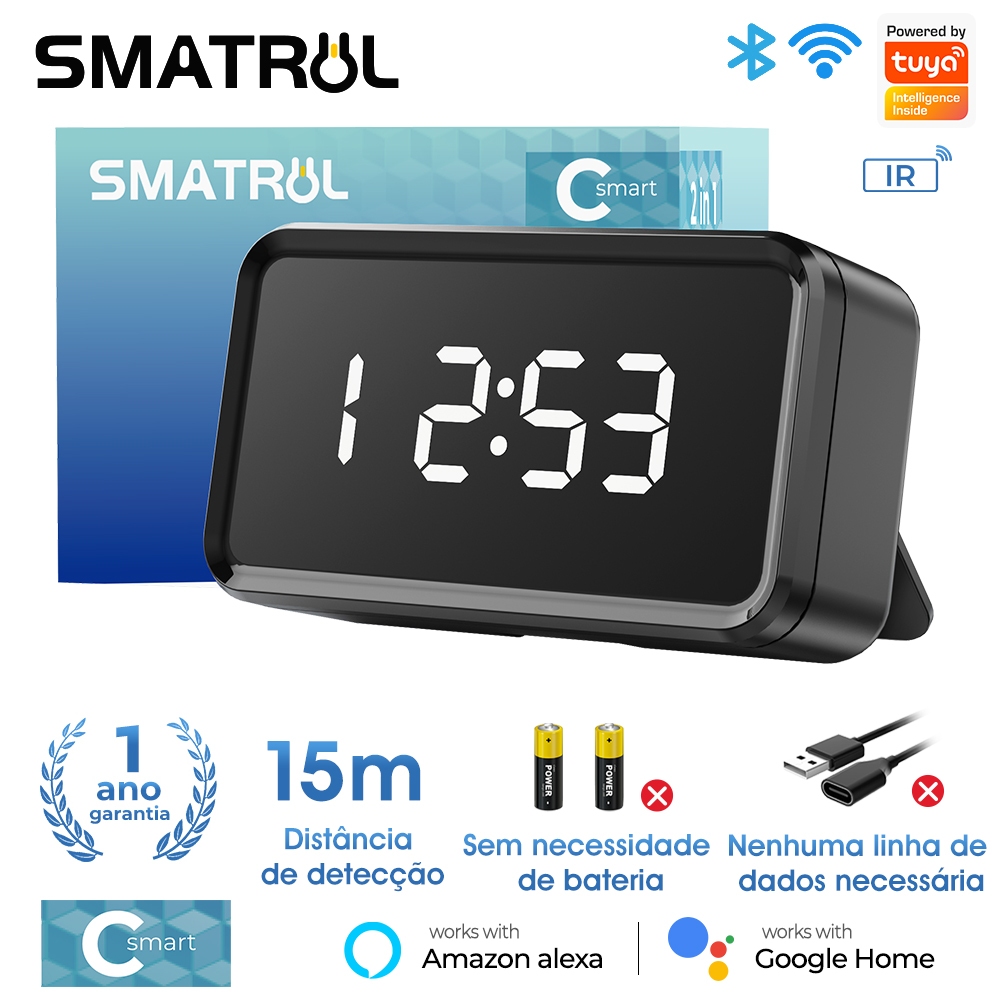 SMATRUL Tuya Smart Wifi Controle Remoto Infravermelho IR Com Tempo Ar Condicionado Ventilador Tvd Voz Home Alexa E Google Assistant - Home Appliances