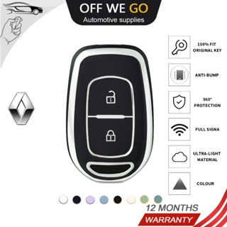 TPU Carro 2botão Capa Para Chave Símbolo De Trânsito Renault Kwid Dacia Sandero Logan Duster 2016 2017 2018 em Oferta na Shopee