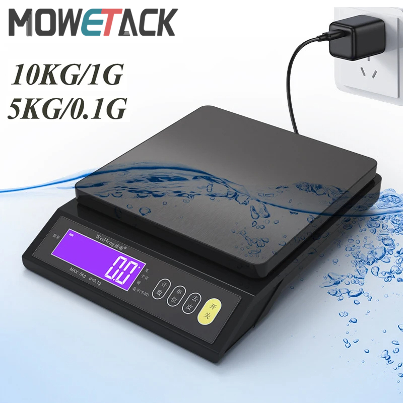 Balança Eletrônica Digital De Cozinha De 5kg/10kg Multifuncional De Aço Inoxidável Com Display LCD
