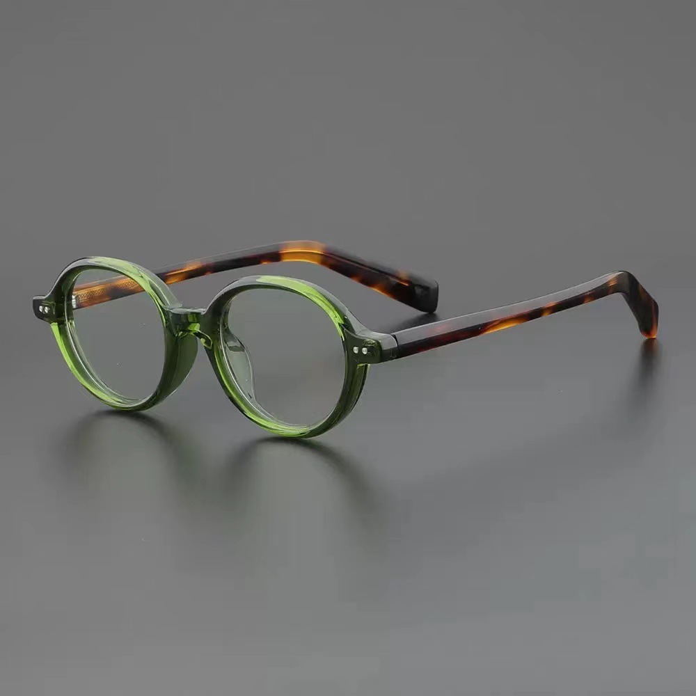 Nova Moda Anti Óculos De Luz Azul Arte Oval Retro Myopia Óptica Olho Para Homens Armação Elíptica Mulheres
