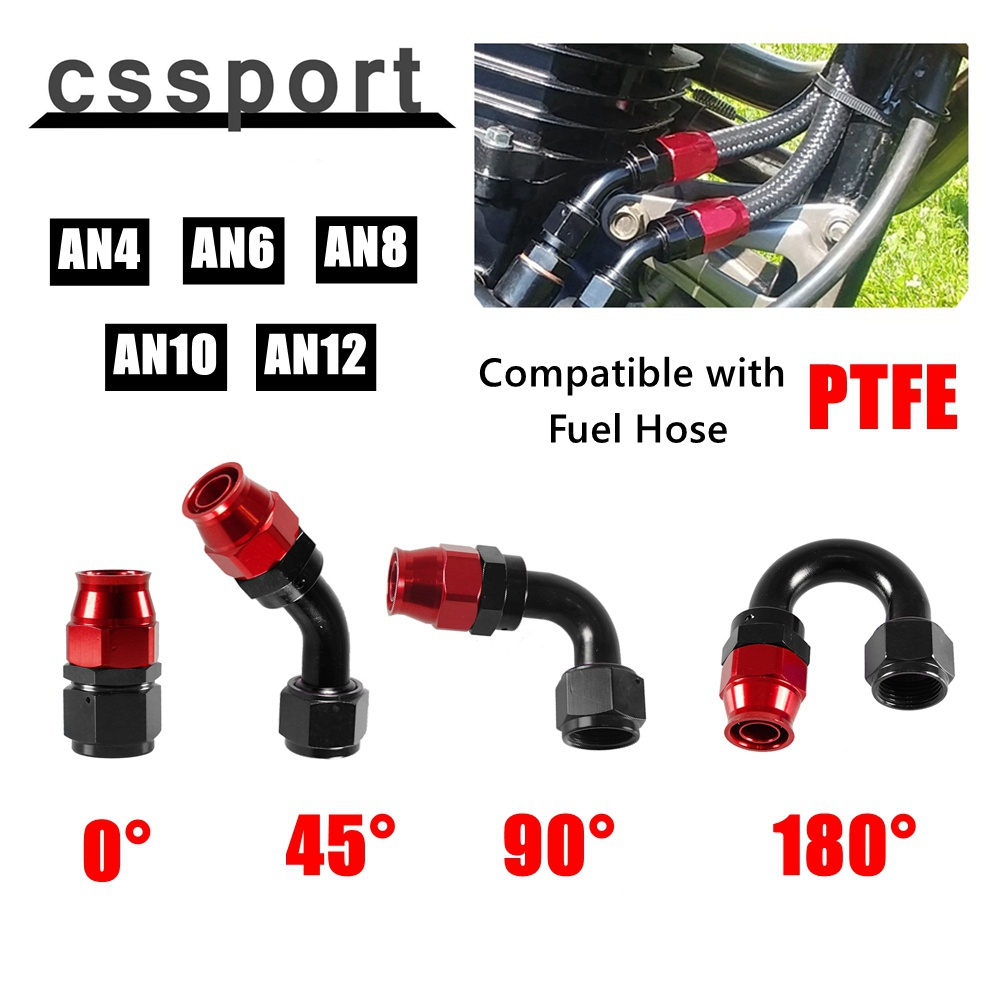 Extremidade Da Mangueira Giratória De Combustível De Óleo Que Cabe AN4/6/8/10/12 Reto 0 °/45/90/180 Adaptador De Grau Pa
