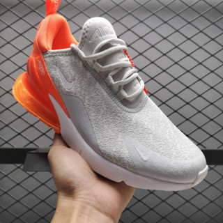 Nike Air Max 270 Premium Tecido Nike Tecido Nike Tecido Meia Palma Traseiro Almofada de Ar Absorção de Choque Sapatos de Corrida Casual