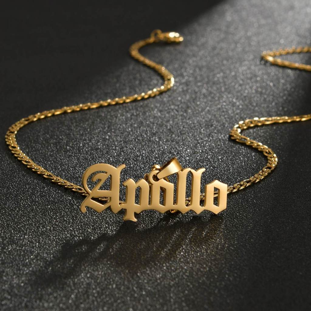 【 Name Personalizado Necklace 】 Personalized Nome Colar De Aço Inoxidável Pingente Destacável De Corrente