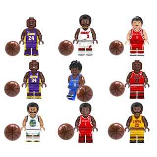 Blocos de Montar brinquedos educativos Bola de Basquetebol Série Estrela Kobe Jordan James Curry Minifigure Mini Bonecas Brinquedos infantis