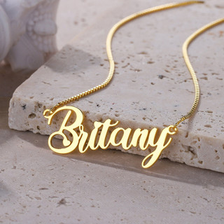 【 Name Colar Personalizado Necklace 】  Stainless Aço Nome Personalizada Assinatura De Encanto