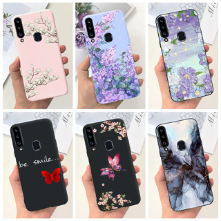 Samsung Galaxy A20s SM-A207F A207M Linda Capa De Geléia Com Padrão De Borboleta A20s A 20S Silicone Macia TPU Para Telefone