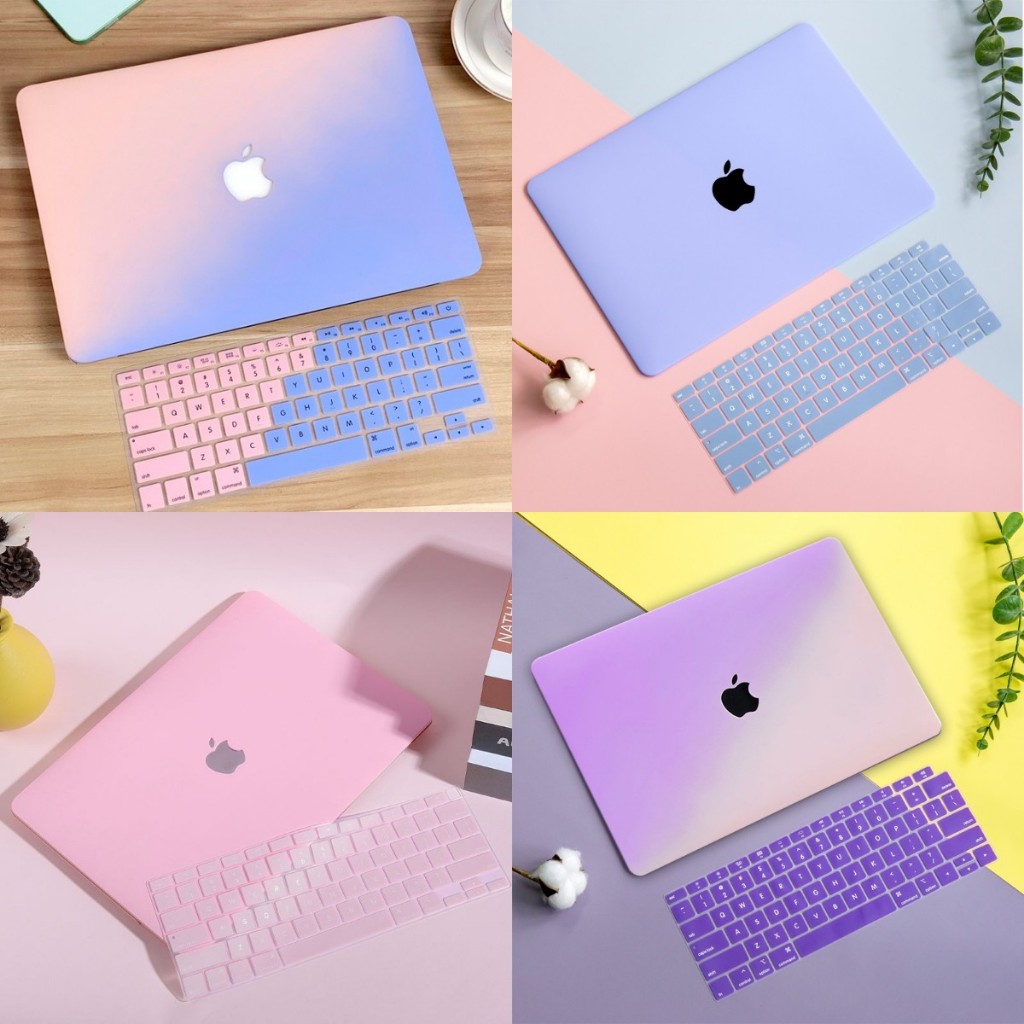 Capa Para MacBook Rosa Azul Gradiente 2021 pro 14 A2442 mac air 13 m1 A2337 A2179 2020 13 A2251 A238 Barra touch Com De Teclado