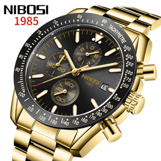 NIBOSI Relógio Calendário Multifuncional Luminoso original De Quartzo Analógico 30M Em Aço Inoxidável À Prova D'água Para Homens em Oferta na Shopee