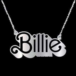 Billie Eilish Alfabeto Inglês Colar Mulher Biri Hip Hop Pingente Cadeia