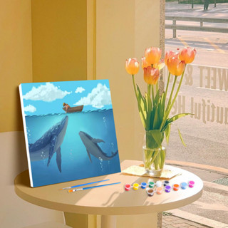 RUOPOTY 20 × 20cm Pintura Por Números Pinturas Decorativas Pintadas À Mão Decoração De Casa