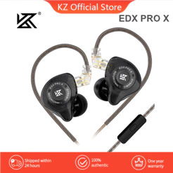 KZ edx pro X Fones De Ouvido Dinâmicos Ultra Lineares Hi-Fi Bass Mic Control Game Earbuds Atualizado hifi De Alta Resolução