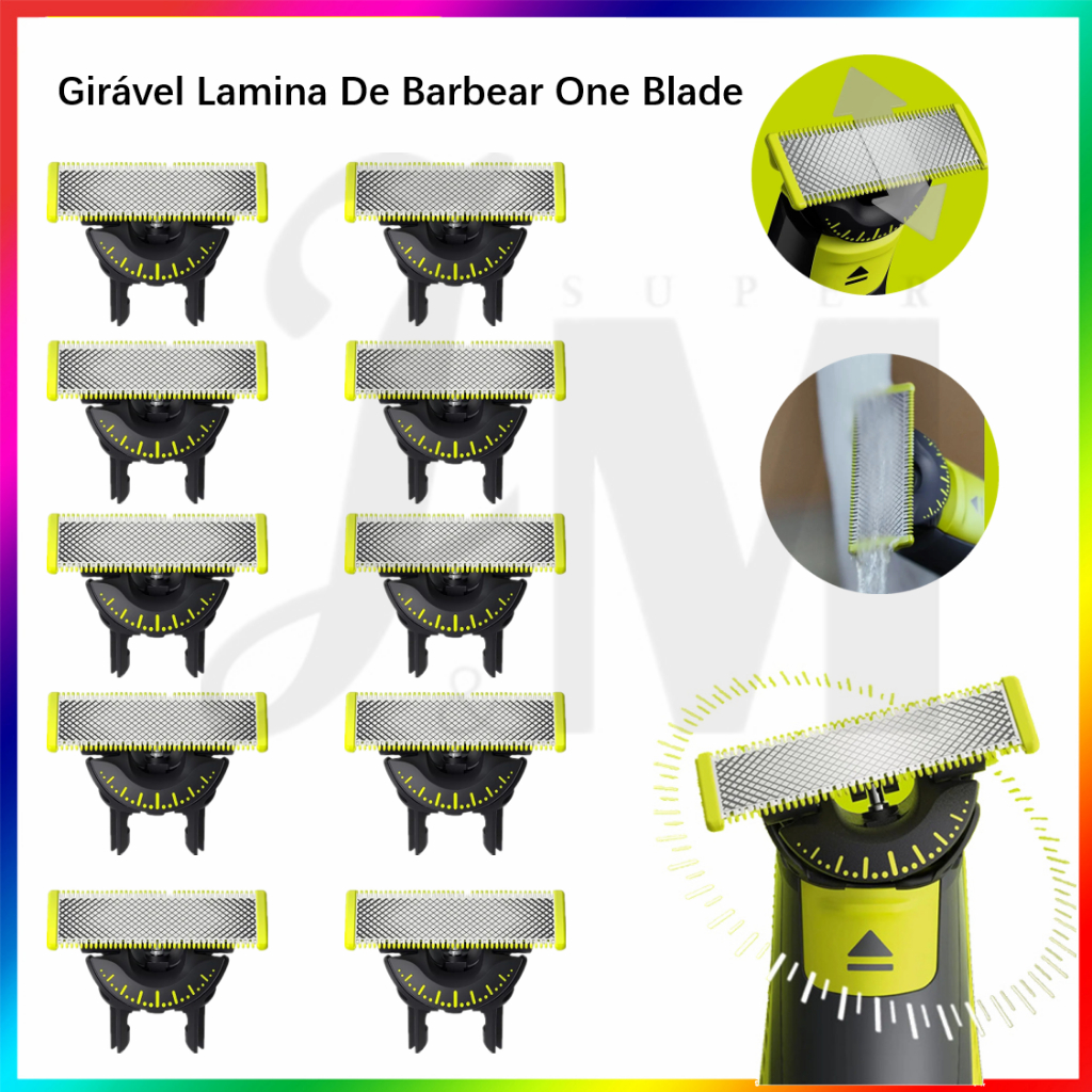 Lamina De Barbear Philips One Blade Lâmina De Substituição Para Philips OneBlade QP210 QP220 QP230 QP2520 QP2530 QP2527 QP2533 QP2630 QP6520