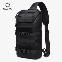 OZUKO Sacos De Grande Capacidade Para Homens Ombro Com Múltiplos Bolsos À Prova D'água