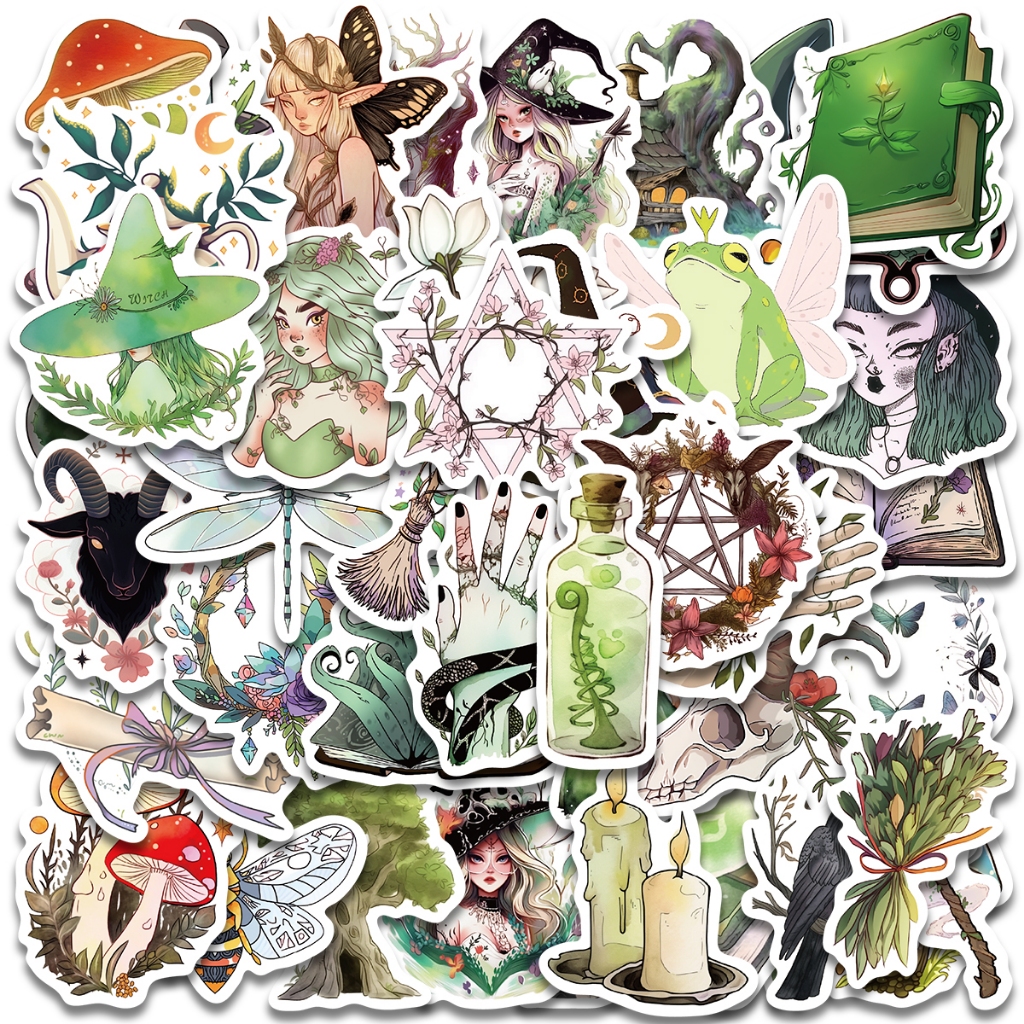 50 Unid . Adesivos Para Bruxas Da Floresta Carros De Bruxa Graffiti Cartoon Skate À Prova D'água Bagagem Esportiva Bricolage Decalque Kids em Oferta na Shopee