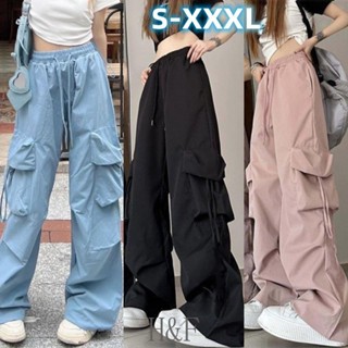Moda Feminina Y2K Calça Americana De Carga Retro De Perna Larga Hip-Hop Slim Longa