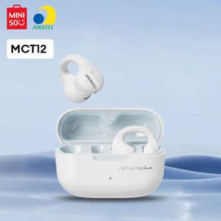Miniso MCT12 Fones De Ouvido Bluetooth Esportivos Com Clipes Auriculares ESC Redução De Ruído 5.3