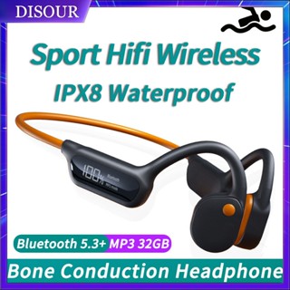 Fones De Ouvido De Condução Óssea Bluetooth 5.3 Com Visor À Prova D