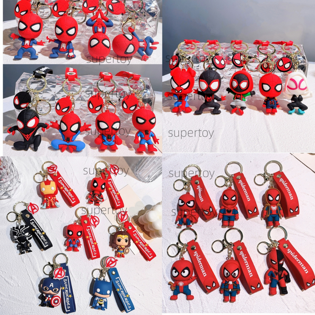 Chaveiro Filme Spider-Man Superman Homem-Aranha Super-PVC Pingente Doll