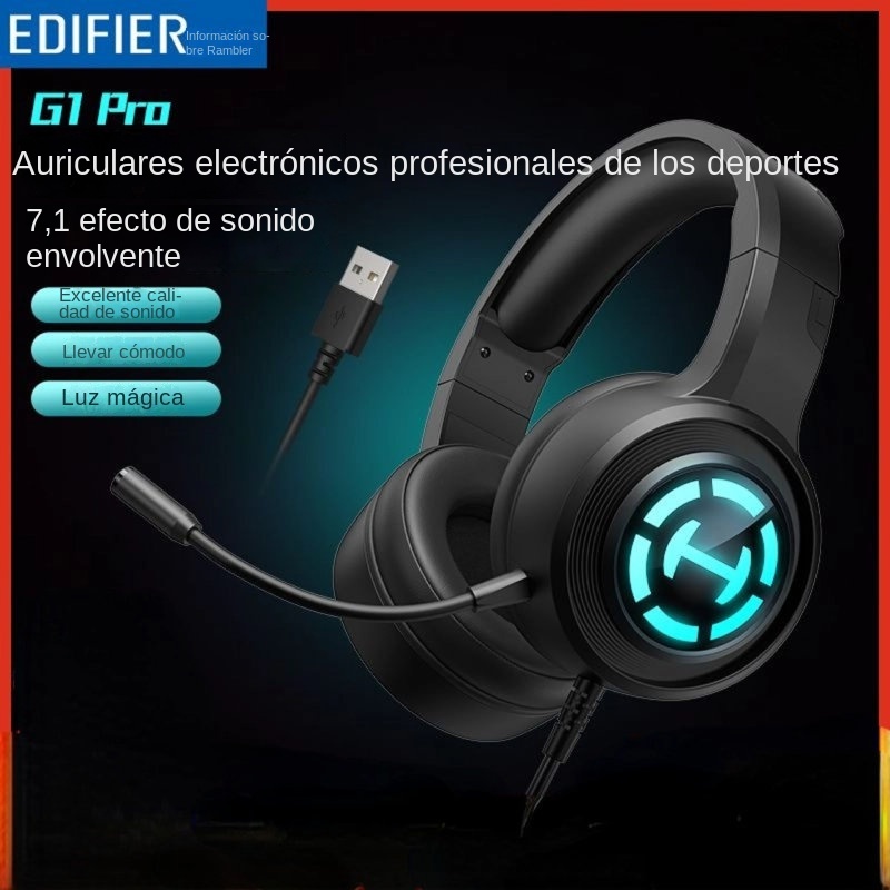 Edifier Edificador HECATE G1 Pro CS GO headset Computador Com Microfone 7.1 Fone De Ouvido Efeito Sonoro Para Jogos