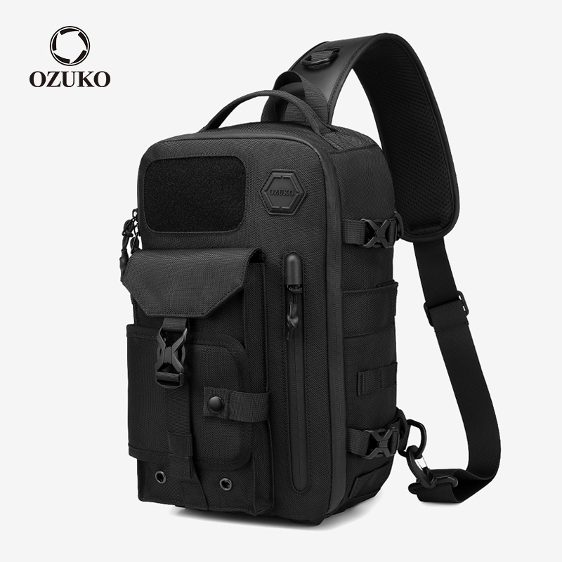 OZUKO Multi Pockets Men Saco De Bolso Para Homens Funda Exterior À Prova D'água De Grande Capacidade em Oferta na Shopee