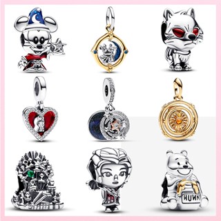 925 Sterling Silver Mickey Minnie Mouse Charm Bead Fit Women Herocross Pulseira Original Jóias